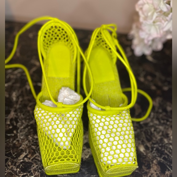 Botega veneta stretch kiwi green espadrilles - Picture 1 of 5